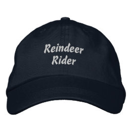 Reindeer Rider Navy Super Cheer Weihnachten Bestickte Baseballkappe