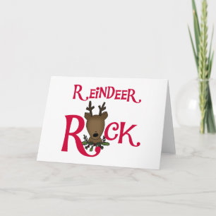 Reindeer Rock Feiertagskarte