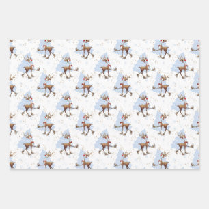 Reindeer Rudolph Papier d'enveloppement de Noël