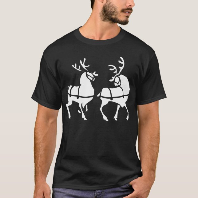 Reindeer Shirt Festliche Weihnachtsfeier Unisex T  (Vorderseite)