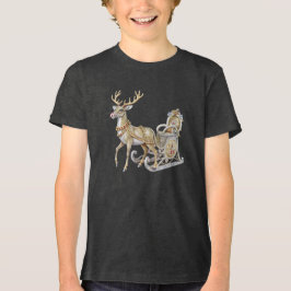 Reindeer Sleigh Boys T - Shirt