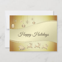 Reindeer Sleigh Christmas Balls Postcard