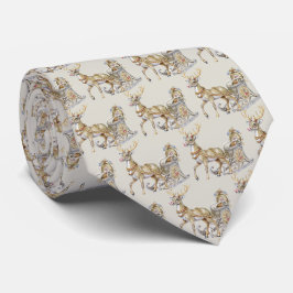 Reindeer Sleigh Holiday Neck Tie Krawatte