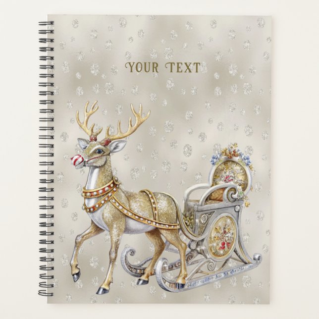 Reindeer Sleigh Holiday Planer (Vorderseite)