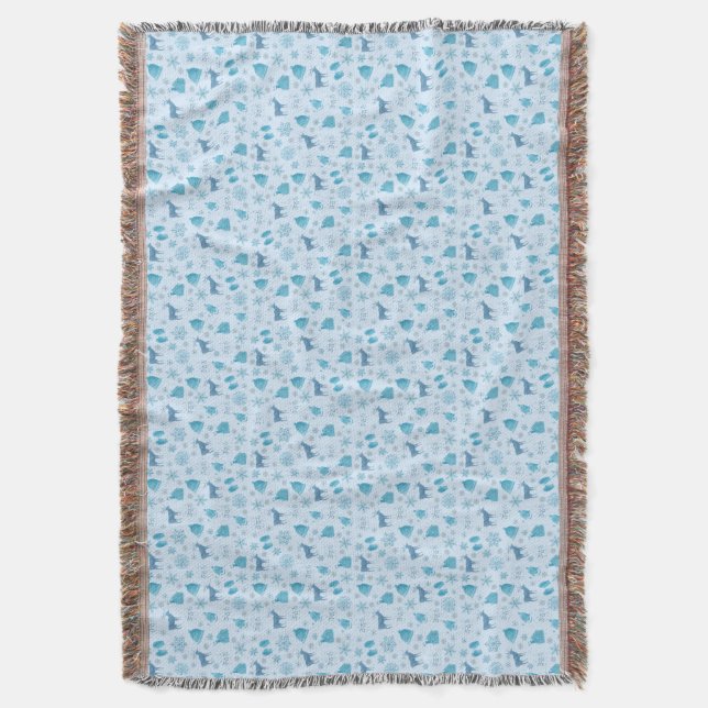 Reindeer, Snowflakes & Festive Bells Design Decke (Vorderseite Vertikal)