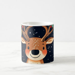 Reindeer Starry Christmas Twinkle Night Kaffeetasse