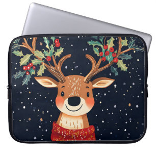 Reindeer Starry Christmas Twinkle Night Laptopschutzhülle