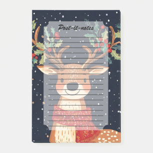 Reindeer Starry Christmas Twinkle Night Post-it Klebezettel