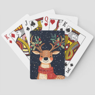 Reindeer Starry Christmas Twinkle Night Spielkarten