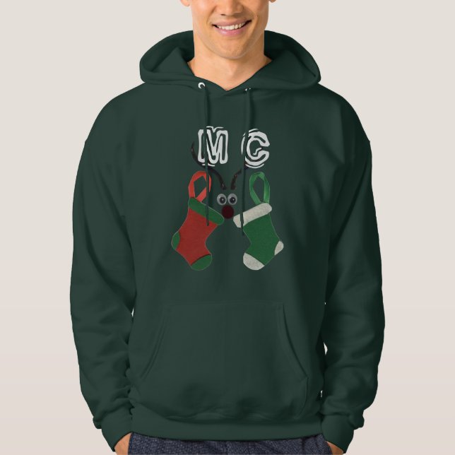 Reindeer & Stockage Sweat - shirt à capuche Monogr (Devant)