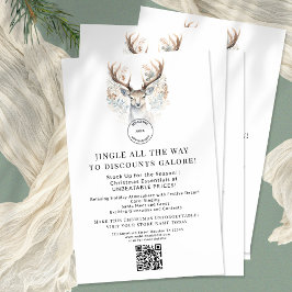 Reindeer Store Christmas bietet QR-Code Flyer