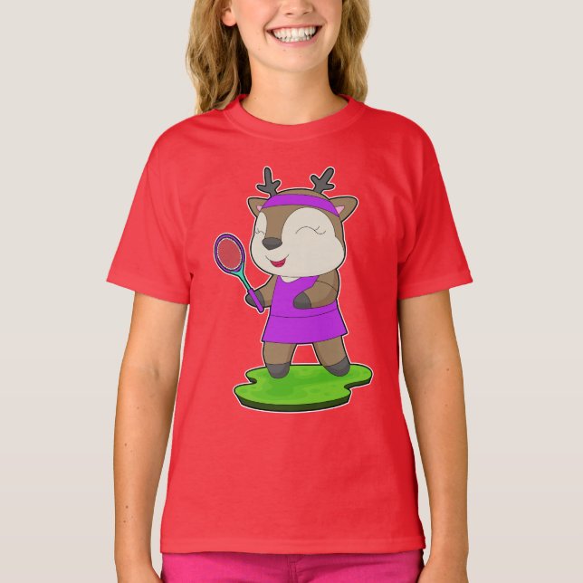 Reindeer Tennis Tennis racket T-Shirt (Vorderseite)