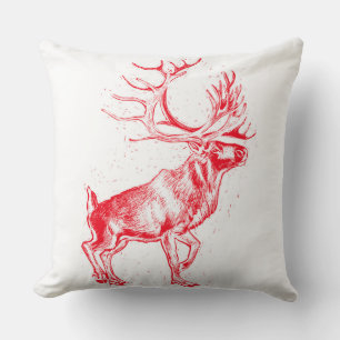 Reindeer Toile de Jouy Pillow Kissen