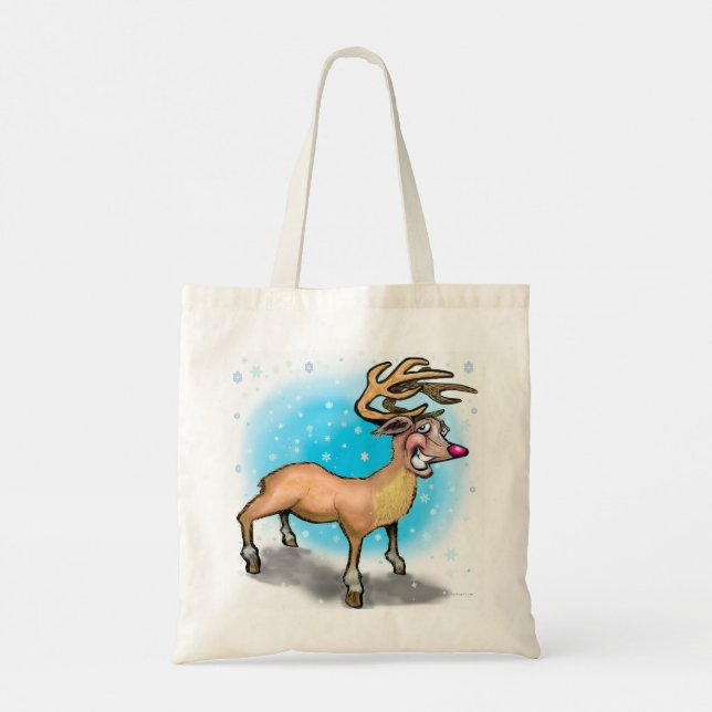 Reindeer Tote Bag Tragetasche (Rückseite)