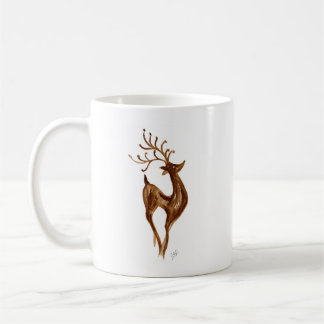 Reindeer Vacances Café Mug Blanc