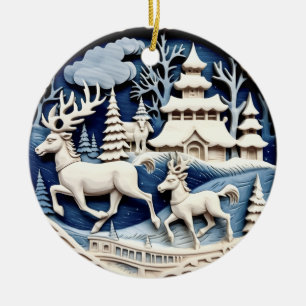Reindeer Winter Wonderland Ornement