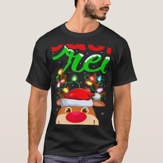 Reindeer Xmas Lights Cousin Crew Reindeer Christma T-Shirt (Vorderseite)