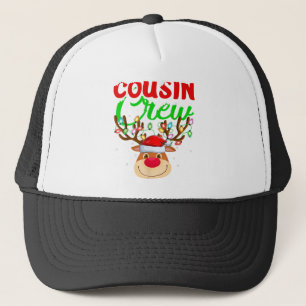 Reindeer Xmas Lights Cousin Crew Reindeer Christma Truckerkappe
