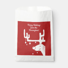 Reindement-Illustration benutzerdefinierter Textfa Geschenktütchen