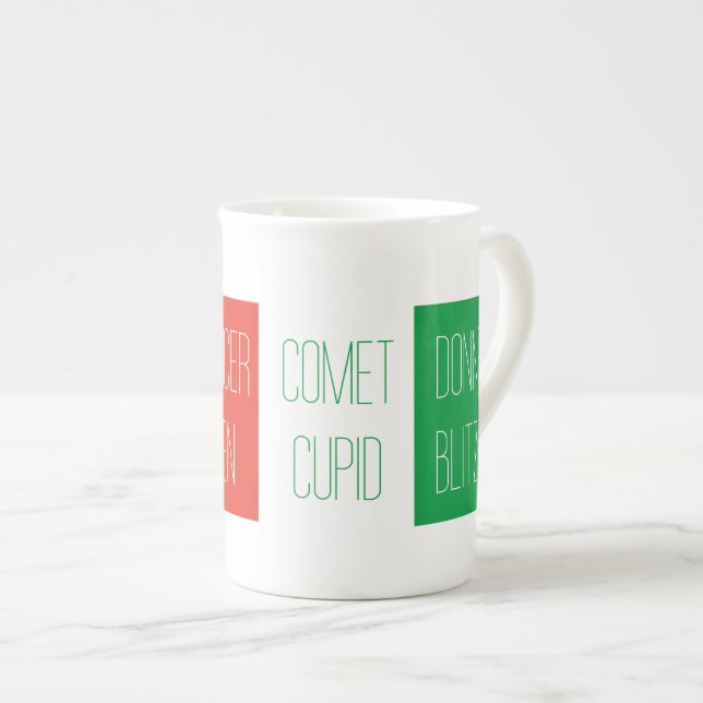REINDENAMEN Knochen-China Tasse (Vorderseite Rechts)
