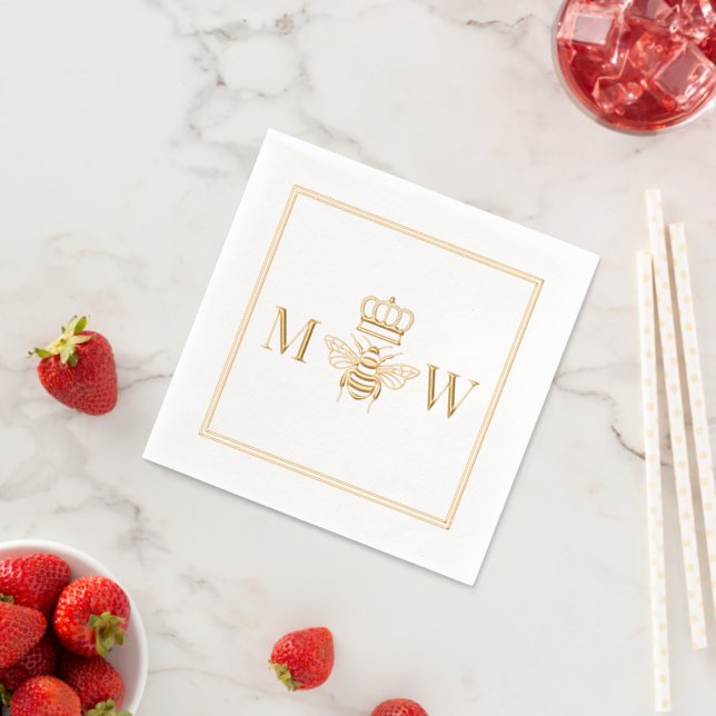 Reine Abeille Avec Couronne #2Couple 2 Monogramme  (Insitu (Fraise))