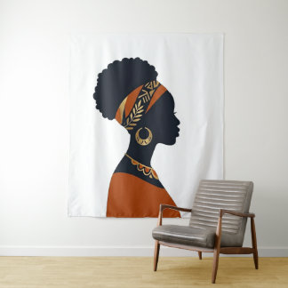 Reine Afrohémiènne Tapisserie Murale Radiante