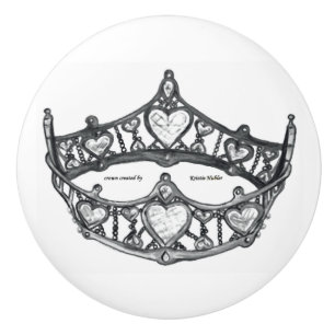 Reine argentée de bouton de diadème de couronne de
