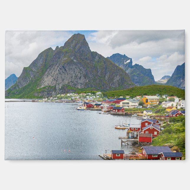 Reine auf den Lofoten Magnet (Vorderseite)