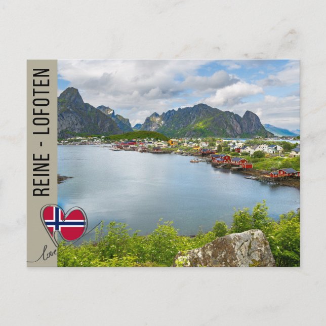 Reine auf den Lofoten Postkarte (Vorderseite)