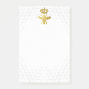 REINE BEE Post-It Notes - Gold Bee Crown Honeypeb