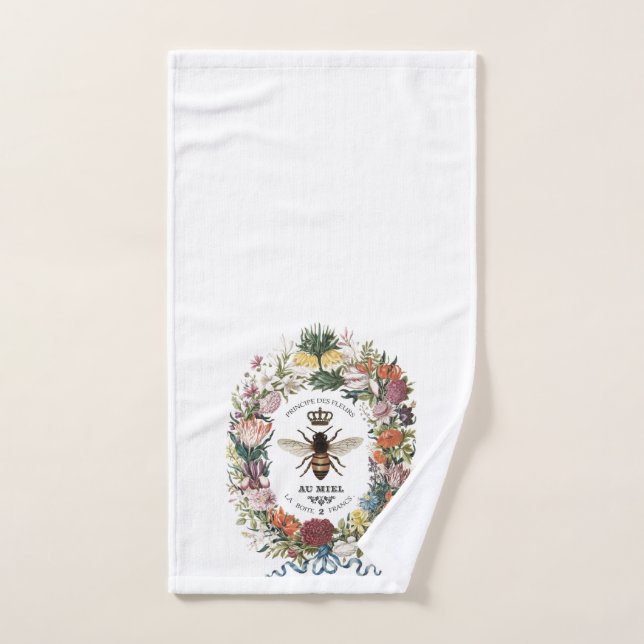 REINE BOTANIQUE VINTAGE MODERNE BEE (Serviette à main)