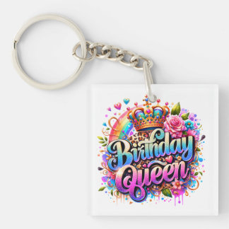 Reine d'anniversaire arc-en-ciel floral