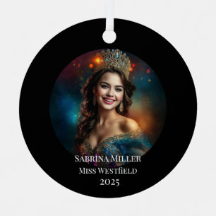 Reine de beauté Ornement de Noël en métal
