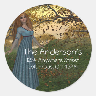 Reine de la saison d'automne - Stickers d'adresse