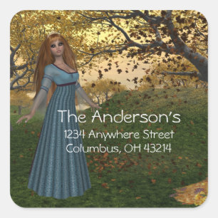 Reine de la saison d'automne - Stickers d'adresse 
