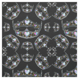 Reine des Coeurs Couronnes d'argent Tiaras tissu n