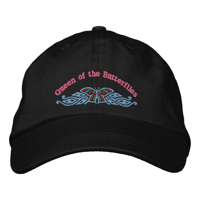 Reine des papillons Casquette brodé (Devant)