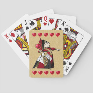 Reine d'or de cœur cartes à jouer