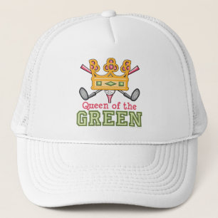 Reine du casquette de golf des femmes vertes