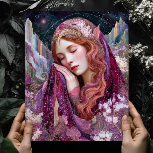 Reine elfe déesse céleste Fantasy impression d'art