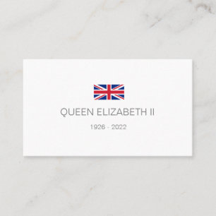 Reine Elizabeth 2e Carte de visite