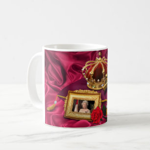 Reine Elizabeth II Couronne & Photo Café Mug