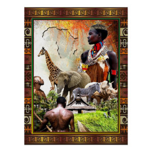 Reine femme • Affiche afrocentrique