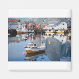 Reine Fischerdorf, Lofoten, Norwegen Magnet