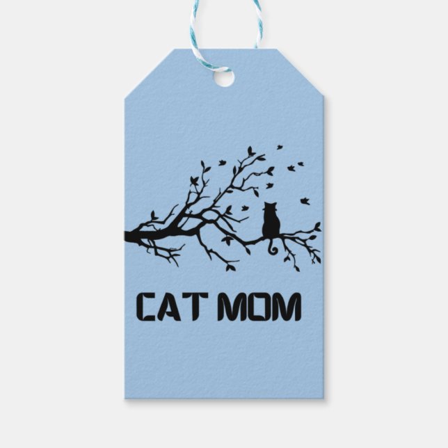 "reine, fruchtige Katzenart-Mama" Geschenkanhänger (Vorderseite)