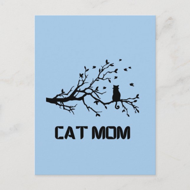 "reine, fruchtige Katzenart-Mama" Postkarte (Vorderseite)
