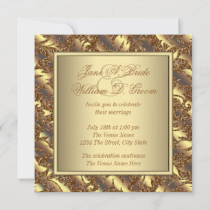 Reine Goldhochzeit Einladung