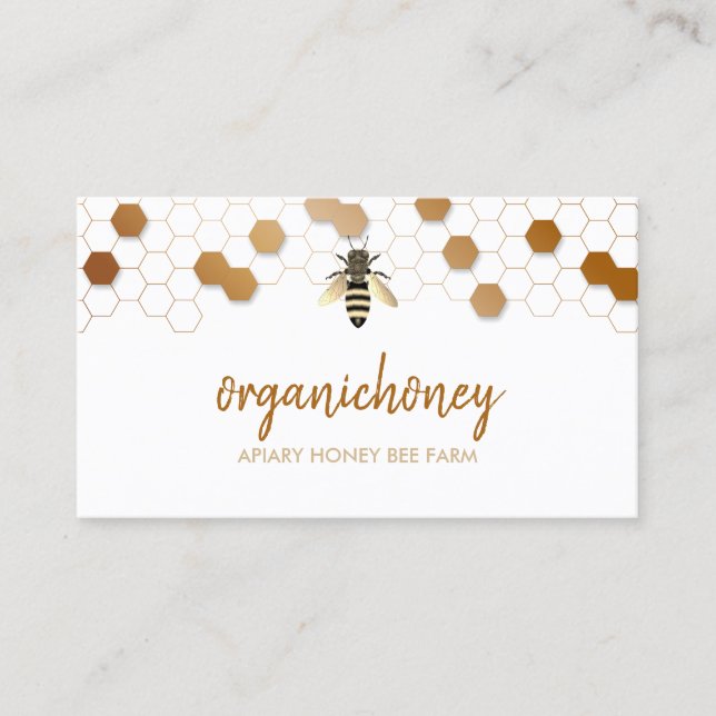 Reine Honigbiene Visitenkarte (Vorderseite)