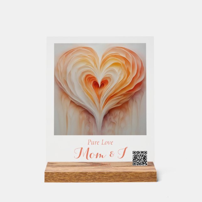 "Reine Liebe" - Mama und I, QR CODE Acrylschild (Vorderseite)