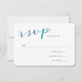 Reine Liebe Watercolor Wedding RSVP / Ocean Blue